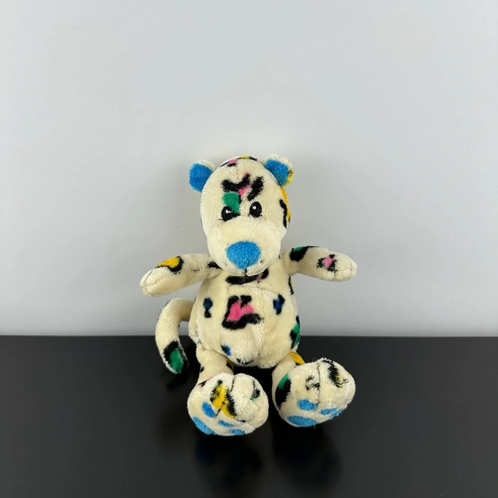 Stephan Baby Rare Spotted Leopard Cheetah 8” Plush Stuffed Animal Rattle Inside - Picture 1 of 6